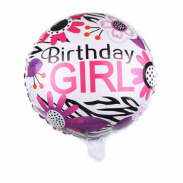 Foil Balloon - Round - Birthday Girl